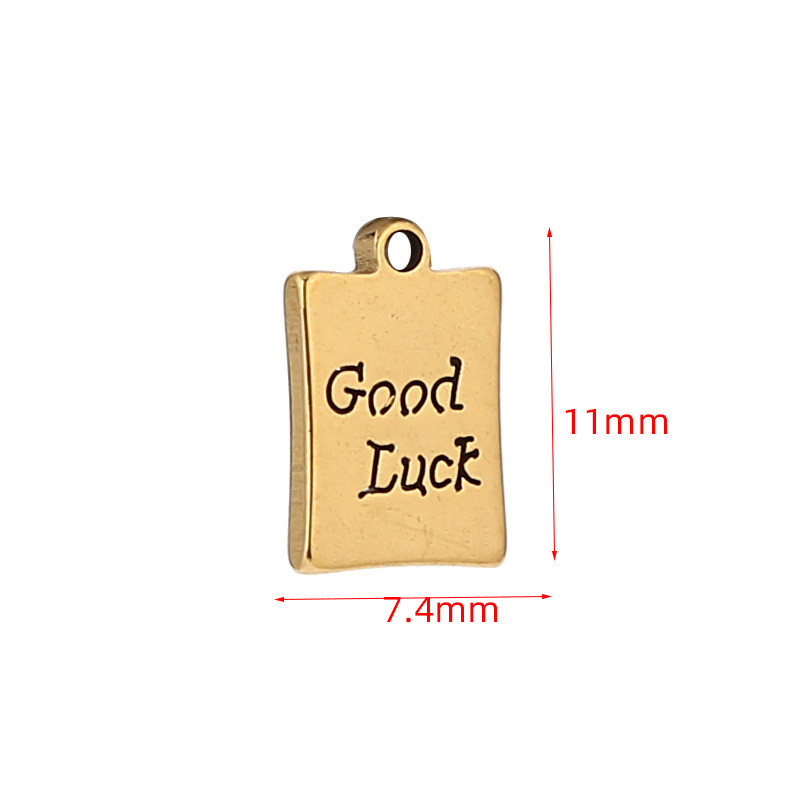 20 komada pravokutnika od nehrđajućeg čelika za sreću za DIY žene muškarce ogrlice narukvice izrada nakita