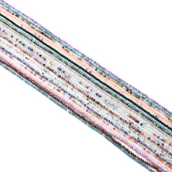 2 мм 3 мм 4 мм фасетирани мъниста от естествен камък Кристални розови кварцови скъпоценни камъни Кръгли мъниста за изработка на бижута Изделия от мъниста Направи си сам Гривна Колие