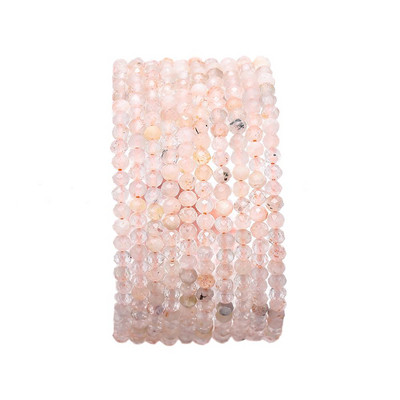 2mm 3mm 4mm slīpētas dabīgā akmens krelles kristāla rozā kvarca dārgakmeņu apaļas krelles rotaslietām pērlīšu izgatavošanai, DIY rokassprādzes kaklarota