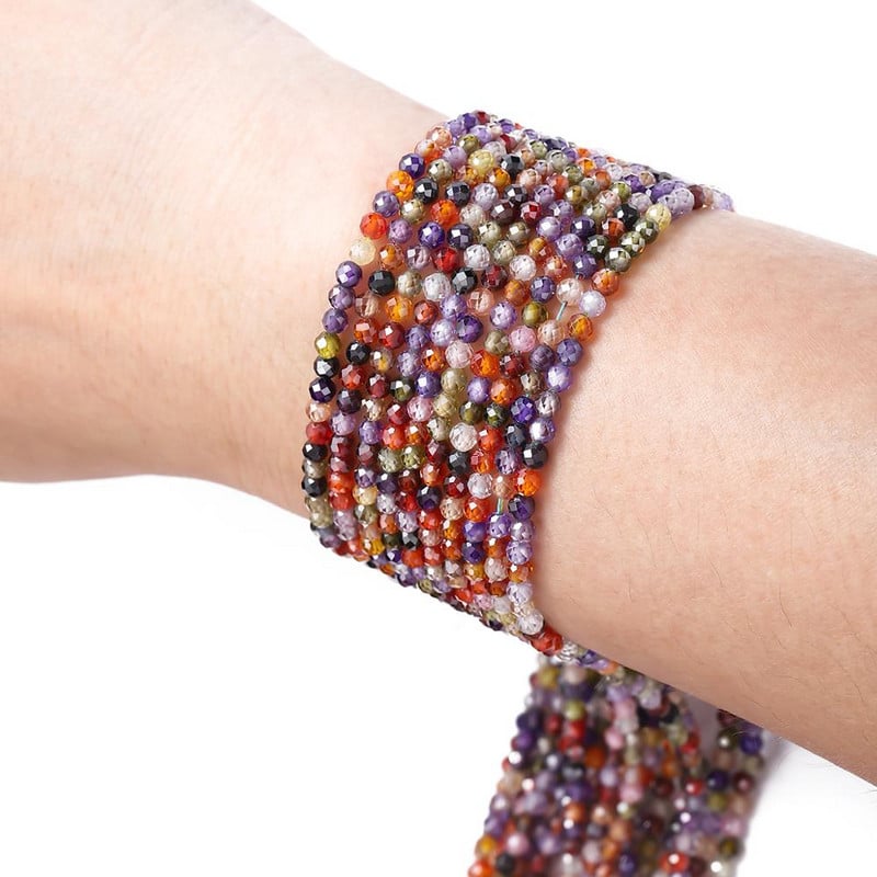 2mm 3mm 4mm slīpētas dabīgā akmens krelles kristāla rozā kvarca dārgakmeņu apaļas krelles rotaslietām pērlīšu izgatavošanai, DIY rokassprādzes kaklarota