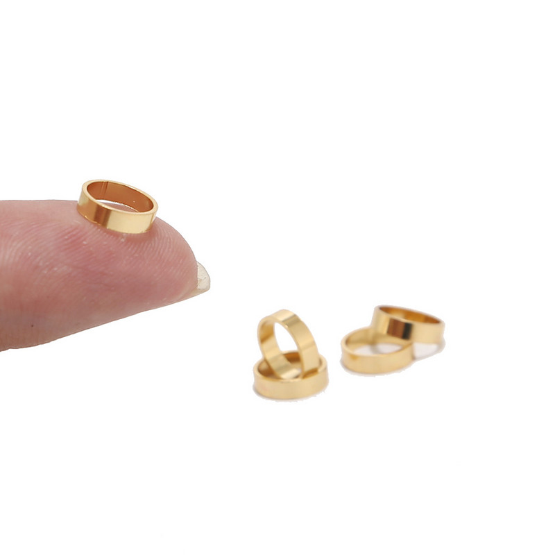 20 komada zlatne boje od nehrđajućeg čelika 8 mm dijelovi nakita Nalazi zatvorenog kruga Preskočni prsten za izradu nakita