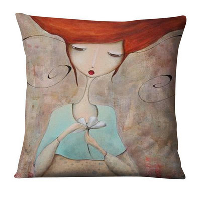 Moderna digitalno ispisana jastučnica Big Eye Girls Jastuci Home Decor Sofa Navlakasti jastuci Almofadas Decorativas Para Sofa 17 inča