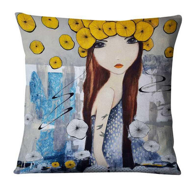 Moderna digitalno ispisana jastučnica Big Eye Girls Jastuci Home Decor Sofa Navlakasti jastuci Almofadas Decorativas Para Sofa 17 inča