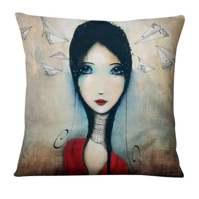 Moderna digitalno ispisana jastučnica Big Eye Girls Jastuci Home Decor Sofa Navlakasti jastuci Almofadas Decorativas Para Sofa 17 inča