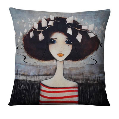 Moderna digitalno ispisana jastučnica Big Eye Girls Jastuci Home Decor Sofa Navlakasti jastuci Almofadas Decorativas Para Sofa 17 inča