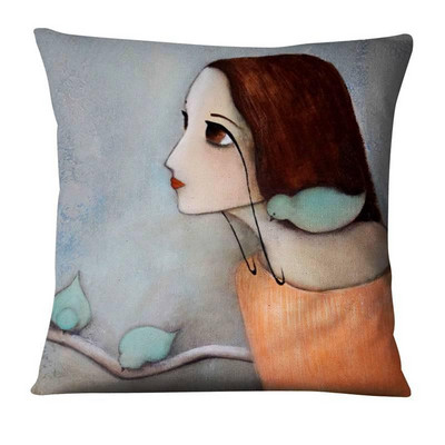 Moderna digitalno ispisana jastučnica Big Eye Girls Jastuci Home Decor Sofa Navlakasti jastuci Almofadas Decorativas Para Sofa 17 inča