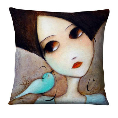 Moderna digitalno ispisana jastučnica Big Eye Girls Jastuci Home Decor Sofa Navlakasti jastuci Almofadas Decorativas Para Sofa 17 inča