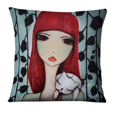 Moderna digitalno ispisana jastučnica Big Eye Girls Jastuci Home Decor Sofa Navlakasti jastuci Almofadas Decorativas Para Sofa 17 inča