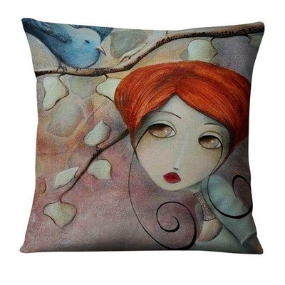Moderna digitalno ispisana jastučnica Big Eye Girls Jastuci Home Decor Sofa Navlakasti jastuci Almofadas Decorativas Para Sofa 17 inča