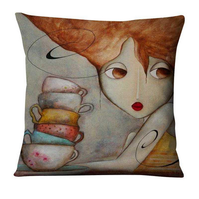 Moderna digitalno ispisana jastučnica Big Eye Girls Jastuci Home Decor Sofa Navlakasti jastuci Almofadas Decorativas Para Sofa 17 inča
