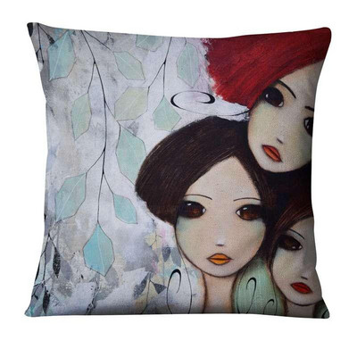 Moderna digitalno ispisana jastučnica Big Eye Girls Jastuci Home Decor Sofa Navlakasti jastuci Almofadas Decorativas Para Sofa 17 inča