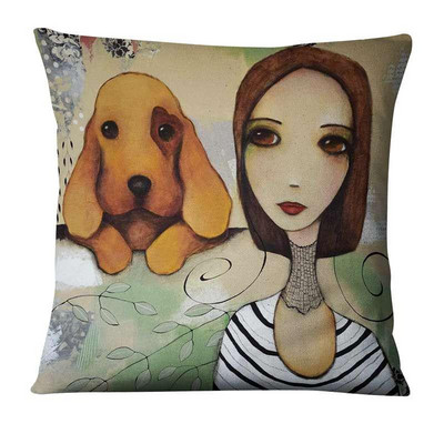 Moderna digitalno ispisana jastučnica Big Eye Girls Jastuci Home Decor Sofa Navlakasti jastuci Almofadas Decorativas Para Sofa 17 inča