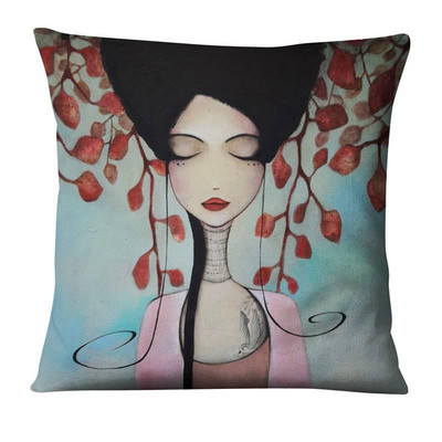 Moderna digitalno ispisana jastučnica Big Eye Girls Jastuci Home Decor Sofa Navlakasti jastuci Almofadas Decorativas Para Sofa 17 inča