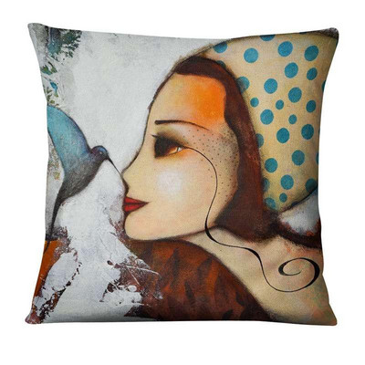 Moderna digitalno ispisana jastučnica Big Eye Girls Jastuci Home Decor Sofa Navlakasti jastuci Almofadas Decorativas Para Sofa 17 inča
