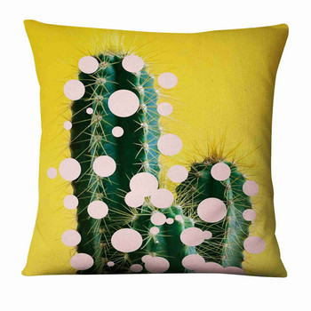 Διακοσμητικό μαξιλάρι με εμπριμέ τροπικό φυτό κάκτου Φρέσκια πράσινη μαξιλαροθήκη Διακόσμηση σπιτιού Μαξιλάρι Ριχτάρι καναπέ Almofadas Decorativa