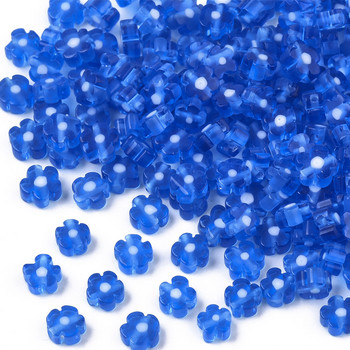 20 τμχ Μίνι χάντρες λουλουδιών Glass Spacer Beads Πολυμερείς γυάλινες χάντρες για κοσμήματα κατασκευής DIY χειροποίητα αξεσουάρ σκουλαρίκι βραχιόλι δαχτυλίδι