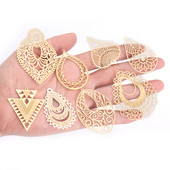 4 komada zlatnih filigranskih šarm konektora za privjeske od nehrđajućeg čelika za naušnice DIY izrada nakita