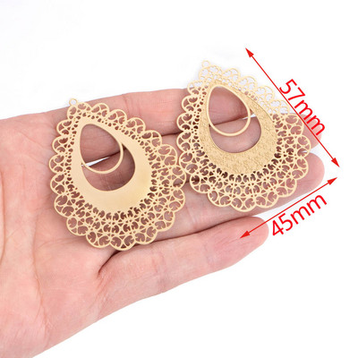 4 komada zlatnih filigranskih šarm konektora za privjeske od nehrđajućeg čelika za naušnice DIY izrada nakita