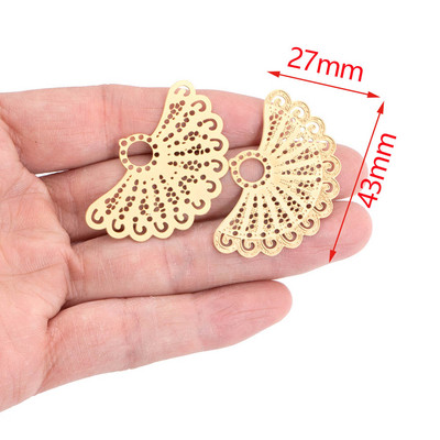 4 komada zlatnih filigranskih šarm konektora za privjeske od nehrđajućeg čelika za naušnice DIY izrada nakita