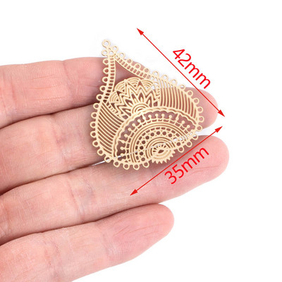 4 komada zlatnih filigranskih šarm konektora za privjeske od nehrđajućeg čelika za naušnice DIY izrada nakita