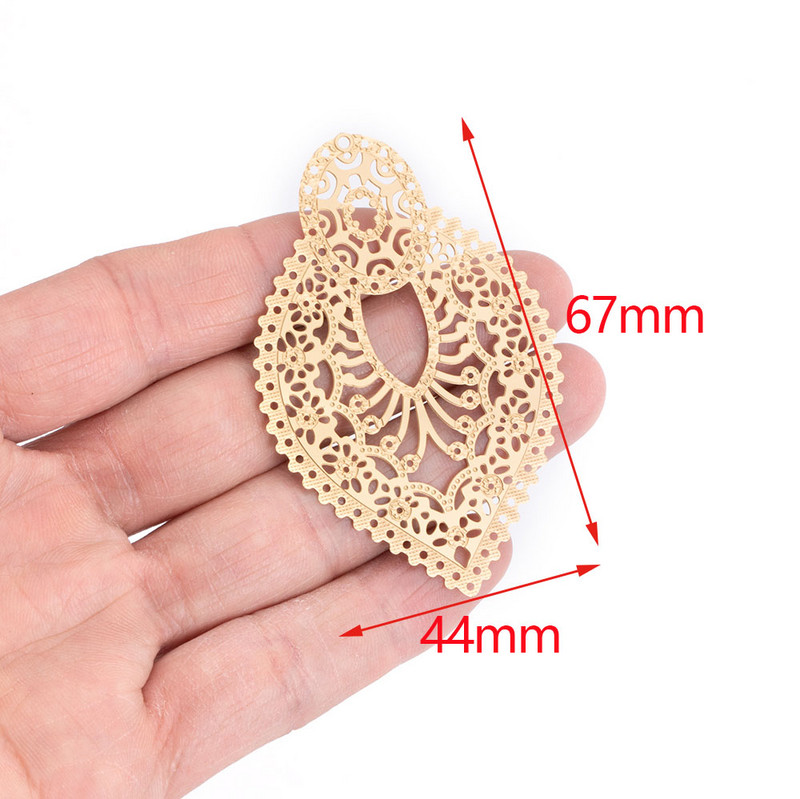 4 komada zlatnih filigranskih šarm konektora za privjeske od nehrđajućeg čelika za naušnice DIY izrada nakita