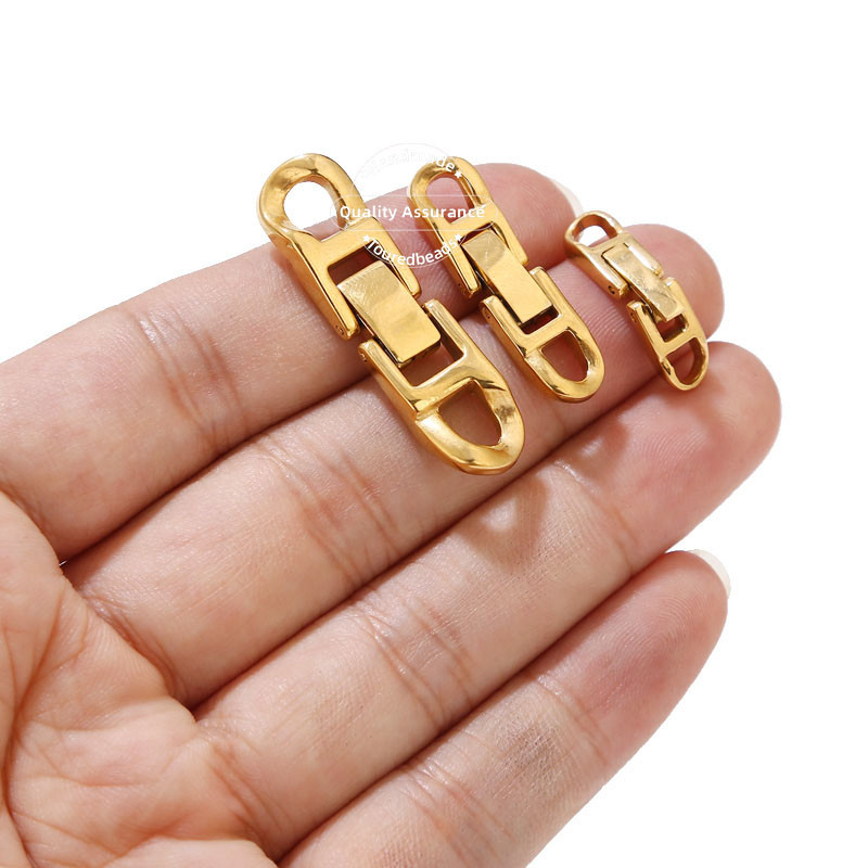 2 τμχ Ανοξείδωτο ατσάλι με χρυσό κούμπωμα κούμπωμα κολιέ βραχιόλι αλυσίδα κούμπωμα κοσμήματα κατασκευή DIY Υποδοχές