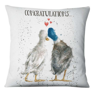 Slatke slike roditelj-dijete Životinje Jastučnica Jastučnica od lanenog platna Ukrasni jastuk Kućni dekor Kauč Jastučnica 17*17