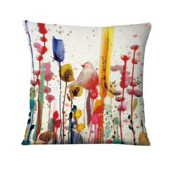 Abstract Ink Bird Stamped Pillowcase Love Bird Art Printed Cushion Διακοσμητικό Μαξιλάρι Διακόσμηση σπιτιού Μαξιλάρια ριχτάρι καναπέ 45*45cm