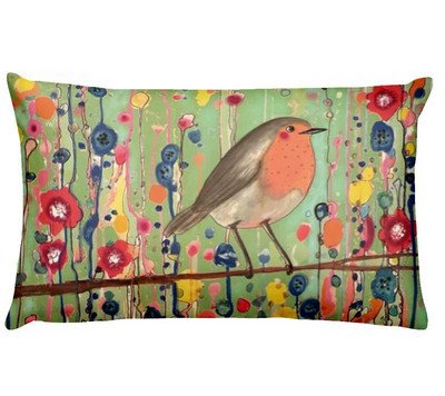 Jastučnica s otisnutim pticama apstraktne tinte, ljubavna ptica, umjetnički otisnuti jastučići, ukrasni jastuk, kućni dekor, jastuci za kauč, jastuci za kauč, 45*45 cm