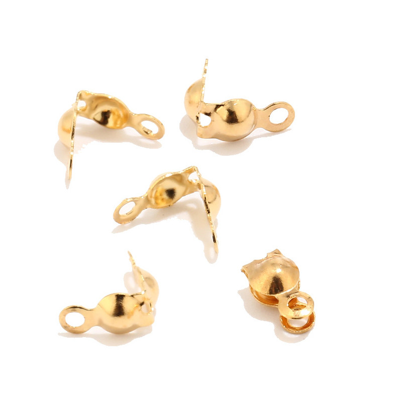 200 komada zlatnih perli od nehrđajućeg čelika 304 vrhovi navlake za čvorove za izradu nakita DIY nalazi rukotvorine 2,5 mm/3 mm kugla