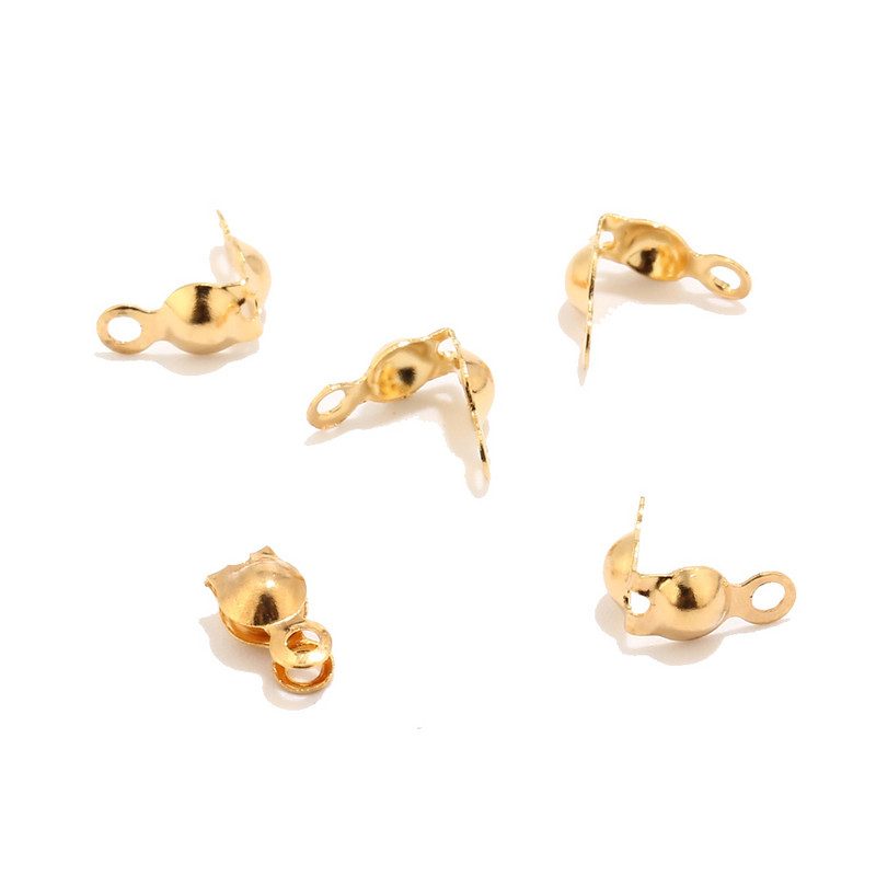 200 komada zlatnih perli od nehrđajućeg čelika 304 vrhovi navlake za čvorove za izradu nakita DIY nalazi rukotvorine 2,5 mm/3 mm kugla