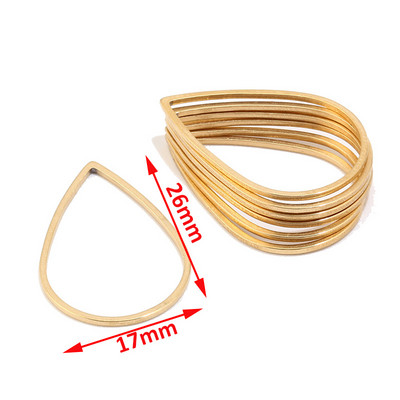 40kom/lot Nalaz za naušnice u obliku suze od nehrđajućeg čelika Komponente Kapljica vode Srce Trokut Privjesci Priključci za izradu naušnica