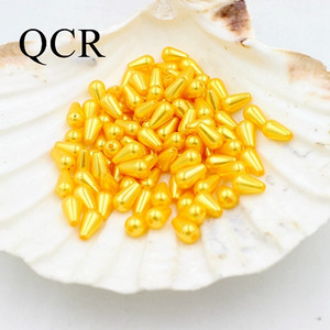 6*10 mm, 300 kom./lot, višebojne perle od ABS-a s dvostrukom rupom imitacije bisera, perle za izradu nakita, indijske perle