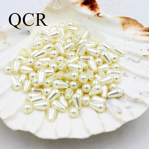 6*10 mm, 300 kom./lot, višebojne perle od ABS-a s dvostrukom rupom imitacije bisera, perle za izradu nakita, indijske perle