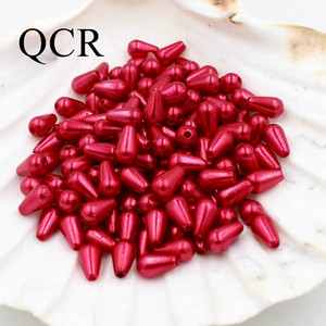 6*10 mm, 300 kom./lot, višebojne perle od ABS-a s dvostrukom rupom imitacije bisera, perle za izradu nakita, indijske perle