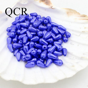 6*10 mm, 300 kom./lot, višebojne perle od ABS-a s dvostrukom rupom imitacije bisera, perle za izradu nakita, indijske perle