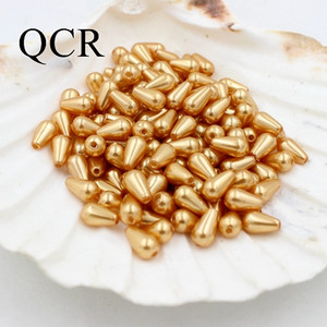 6*10 mm, 300 kom./lot, višebojne perle od ABS-a s dvostrukom rupom imitacije bisera, perle za izradu nakita, indijske perle