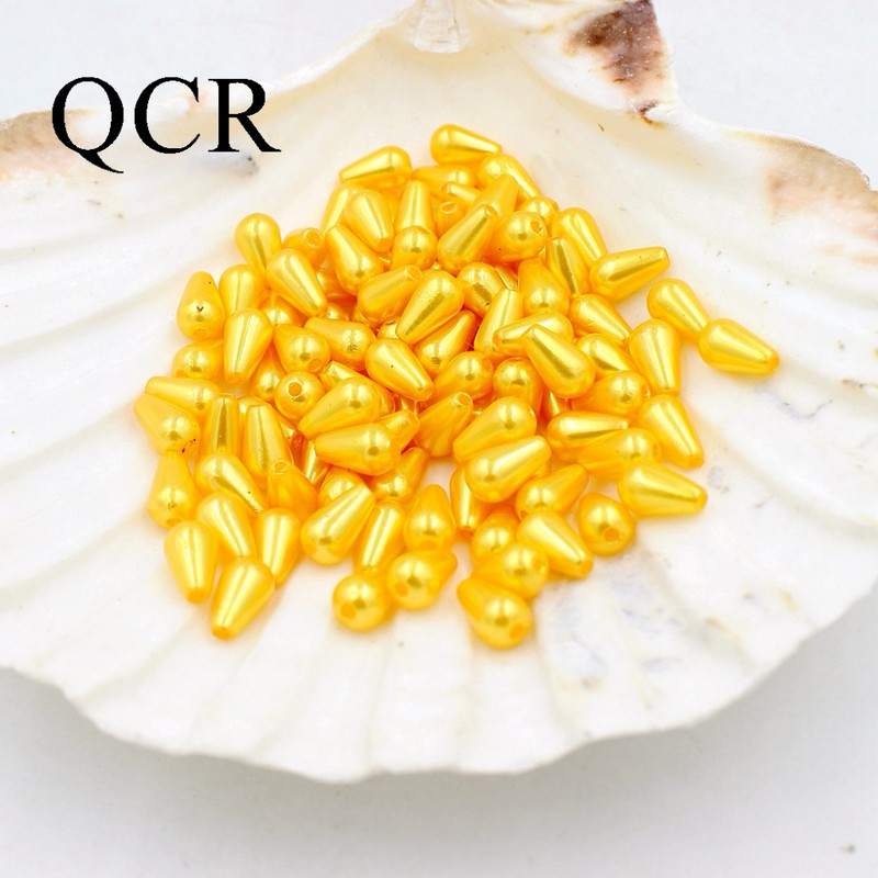 6*10 mm, 300 kom./lot, višebojne perle od ABS-a s dvostrukom rupom imitacije bisera, perle za izradu nakita, indijske perle