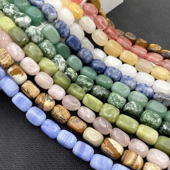 Φυσικό Tiger Eye Jades Quartz Stone Stone Square Loose Spacer Beads for Jewelry Making DIY βραχιόλι αξεσουάρ κολιέ