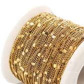 2 metra od nehrđajućeg čelika zlato srebro ravni disk rubni lančići za ogrlicu narukvica ankleta izrada rasutog nakita nalaza