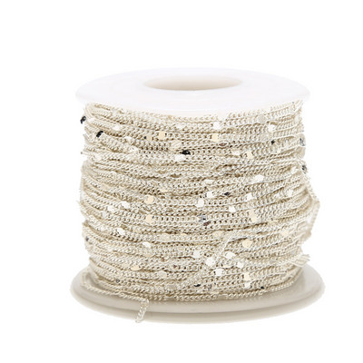 2 metra od nehrđajućeg čelika zlato srebro ravni disk rubni lančići za ogrlicu narukvica ankleta izrada rasutog nakita nalaza