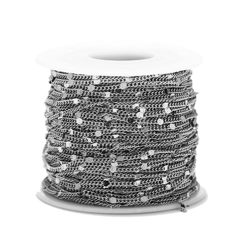 2 metra od nehrđajućeg čelika zlato srebro ravni disk rubni lančići za ogrlicu narukvica ankleta izrada rasutog nakita nalaza