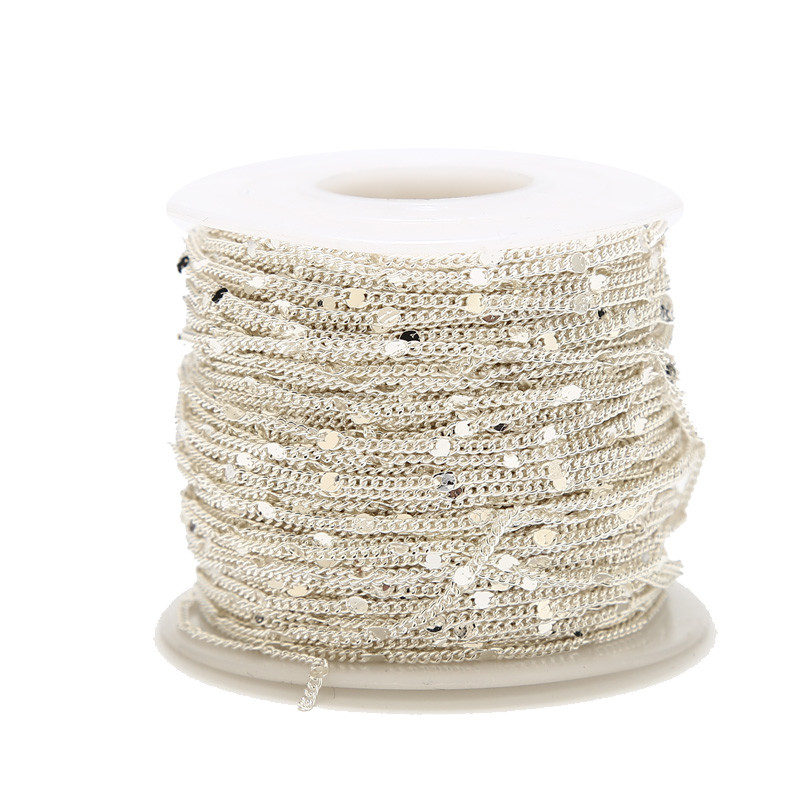 2 metra od nehrđajućeg čelika zlato srebro ravni disk rubni lančići za ogrlicu narukvica ankleta izrada rasutog nakita nalaza