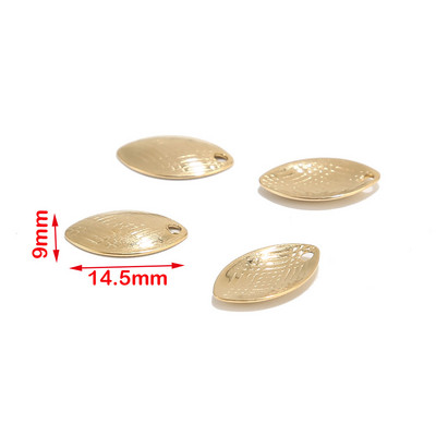 50 komada veleprodajnih zlatnih zakrivljenih ovalnih markiznih privjesaka od nehrđajućeg čelika za izradu nakita