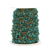 1M dragi kamen od nehrđajućeg čelika, zeleni aventurin, lanac s perlama u obliku srca, zlatni satelitski lanac od prirodnog kamena za DIY izradu ženskih ogrlica