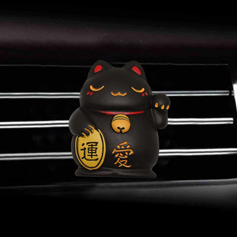 Lovely Lucky Cat autós légfrissítő illat diffúzor Állati belső kiegészítők autó klíma Kivezető szellőző parfüm klipsz