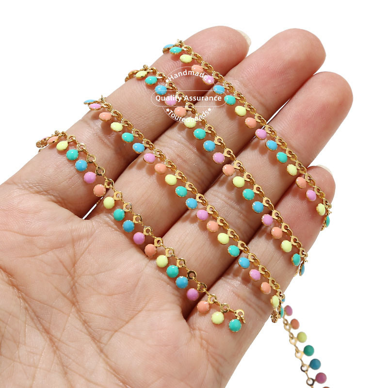 1 metar zlatni lanac od nehrđajućeg čelika u boji sunca za žene, ogrlica, narukvica, izrada narukvica