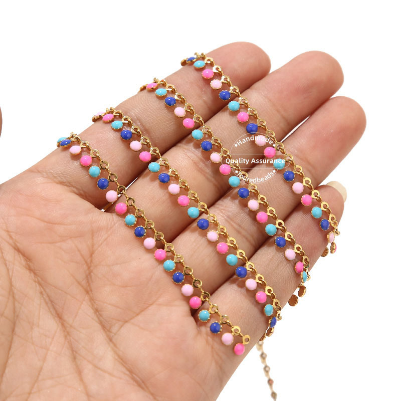 1 metar zlatni lanac od nehrđajućeg čelika u boji sunca za žene, ogrlica, narukvica, izrada narukvica