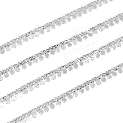 Zlatni lančići od nehrđajućeg čelika od 1 metra s kugličnim diskom Ručno izrađeni lančići od perli za DIY pribor za ogrlice s nakitom