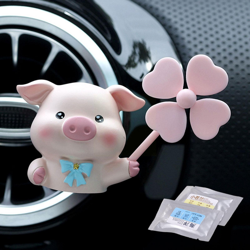 Osvježivač zraka za automobil Pročišćivač Slatka patka Medvjed Svinja Slika 2 Outlet Outlet Mirisna vjetrenjača Parfem Bez mirisa Rotirajući Diff C1H9